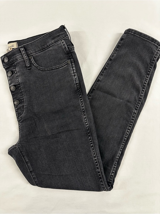 Madewell Denim - Madewell 10" High-Rise Skinny Jeans Berkeley Black Button Fly 31